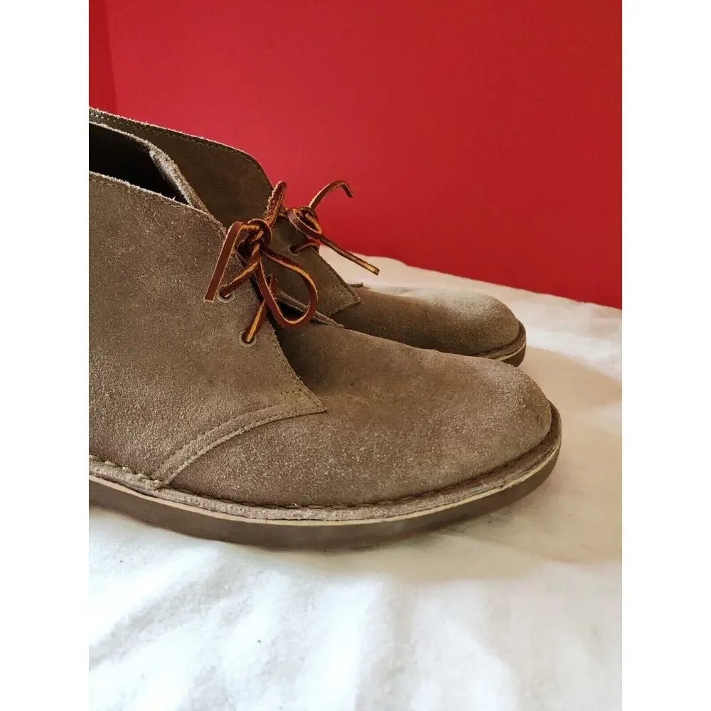 Clarks Men’s 82285 Bushacre 2 Desert Natural Tan Chukka Boots Suede Size 13 M
